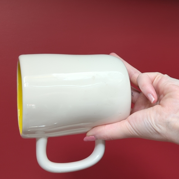 ❌SOLD❌Rae Dunn RISE AND SHINE mug, yellow inside - Picture 2 of 5